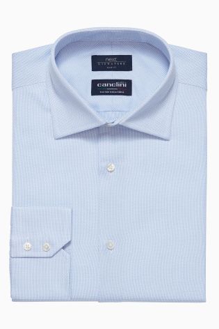 Blue Signature Canclini Textured Shirt